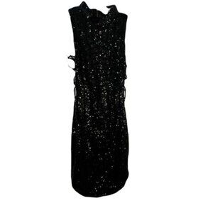 Rumor Boutique Women's Open‎ Side Black Sequin Cocktail Dress Size XS